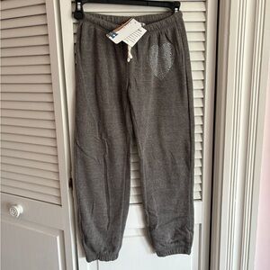 Girls size 10/12 Vintage Havana Rhinestone Heart Sweatpants / Joggers - NEW